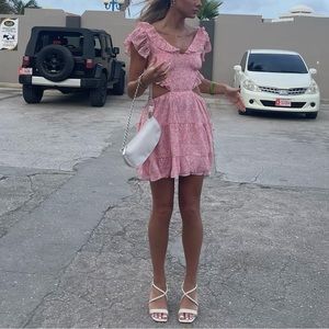 Sky to moon corset flowy cut-out dress